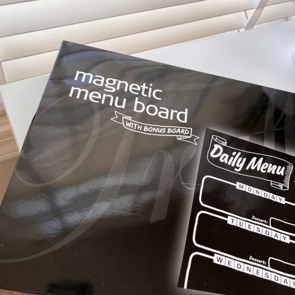 Magnetic Menu Board for refrigerator (DRY MARKERS NOT INCLUDED)